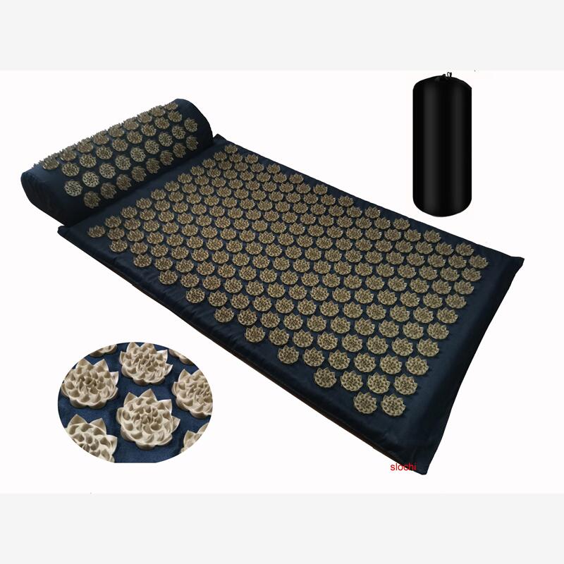 Shakti Mat Massage Mat with Wood Grain Pattern Suitable for Acupressure Massage in Yoga, Available in Purple or Pink