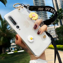 Small daisy transparent wristband millet 10 mobile phone shell Xiaomi 10pro fresh maiden note10 protective sleeves Brief about personality net red Tongan flower millet note10pro shell hanging rope 5