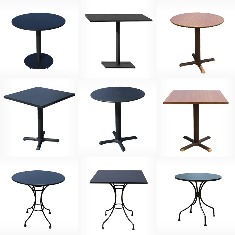 Outdoor table balcony cafe wrought iron outside table and chairs courtyard milk tea shop outdoor open-air dining room leisure table