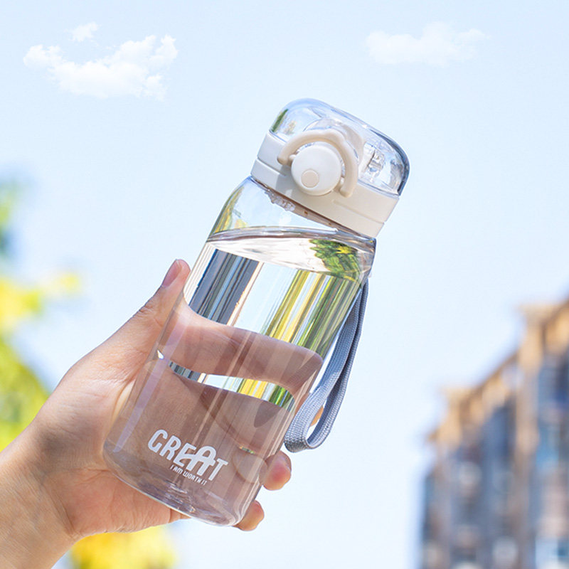 High value water cup female small tritan sports portable summer simple summer with tea partition student plastic cup