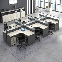 Office desk 2 4 6-person partition screen Office deck staff desk and chair combination simple and modern