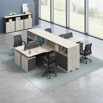 Staff office desk and chair combination Simple modern single double position Finance room office desk card seat screen partition