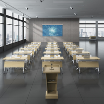 Folding training table Conference table Flip table Mobile table Wheeled training institution table and chair Double desk Strip table