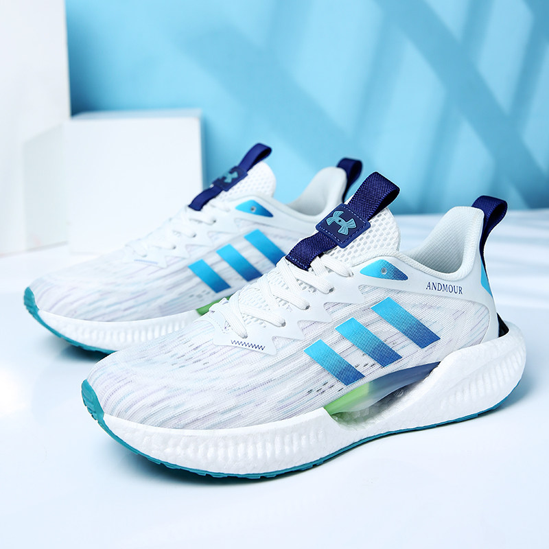 Under Armour sports casual men's shoes popcorn coconut gypsophila breathable running dad shoes air cushion fly woven mesh