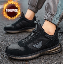 Foreign trade Italian brand counter goods fashion trend mens casual sports shoes plus velvet cotton shoes sports running shoes leather