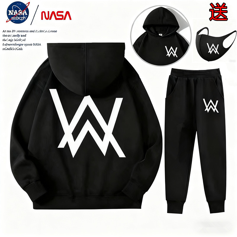Nasa Co-Branded Alan Walker Hoodie, Same Style as Jiahao, Unisex Spring and Autumn Clothing