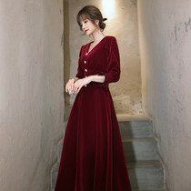 Toast clothing 2021 New Little Bride wedding home clothing engagement dress thankyou banquet long sleeve spring and autumn