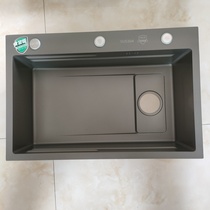 Jiangdu SUS304 thickened stainless steel nano-antibacterial large single tank washing vegetable pool kitchen with sink