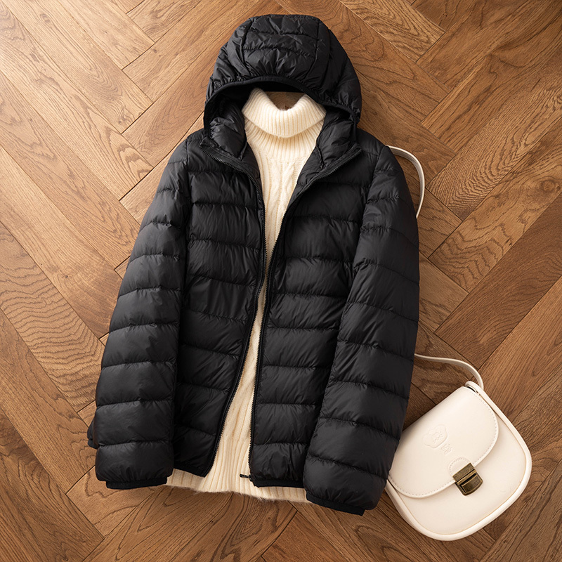 Lightweight down Jacket for Women, Short Style, Thin, Petite Size, Inner Lining, Autumn and Winter Women's Clothing, New Style, Loose Fit, Small Size, Lightweight Coat