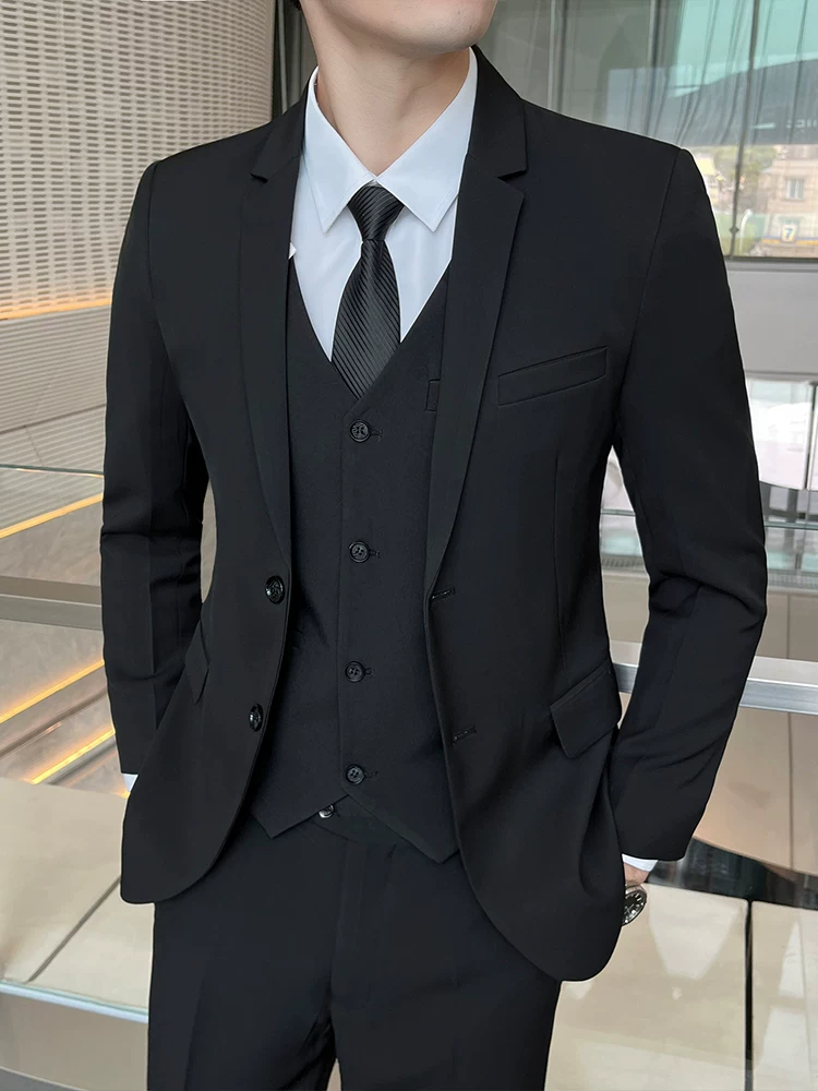 Мужской комплект, классический пиджак костюма, платье, slim fit, корейский стиль
