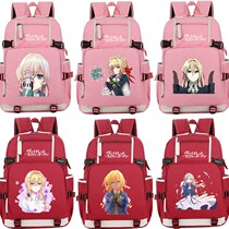 Violet Eternal Garden Verriette Two-dimensional Comic Backpack Backbag Middle School Students Leisure Schoolbag
