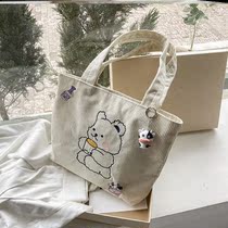 Handbag Woman Summer Cloth Bag Bag Small Substudent Cute Type Summer Thin with small Mori series Ins Korean wind