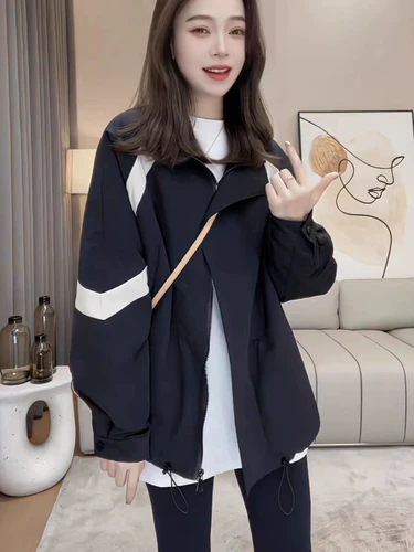 Стеганая демисезонная ветрозащитная куртка для отдыха, увеличенная толщина, оверсайз