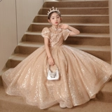 Элегантное элитное платье, летний наряд маленькой принцессы, наряд для музыкальных выступлений, детский костюм, подарок на день рождения