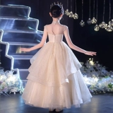 Вечернее платье, элитный детский наряд для музыкальных выступлений, платье девочки цветочницы, наряд маленькой принцессы