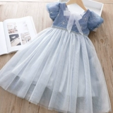 Летний наряд маленькой принцессы, платье, юбка на девочку, костюм, «Холодное сердце», в западном стиле