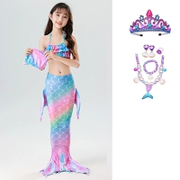 Ослепительный комплект-русалка из трех предметов + колье + корона