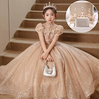 Платье+золотая корона ручной работы