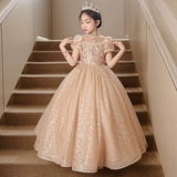 Элегантное элитное платье, летний наряд маленькой принцессы, наряд для музыкальных выступлений, детский костюм, подарок на день рождения