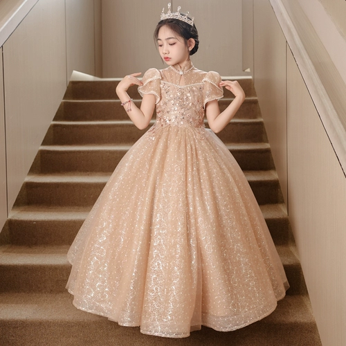 Элегантное элитное платье, летний наряд маленькой принцессы, наряд для музыкальных выступлений, детский костюм, подарок на день рождения