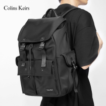 Colins Keiirs Double Shoulder Bag Men Travel Backpack Large Capacity Tide Card Bag Summer Casual Canvas Computer Bag