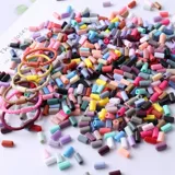 Резинка для волос, бусины, аксессуар с аксессуарами, пластиковый трубчатый манжет ручной работы, 2.5мм, DIY