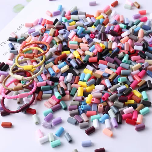 Резинка для волос, бусины, аксессуар с аксессуарами, пластиковый трубчатый манжет ручной работы, 2.5мм, DIY