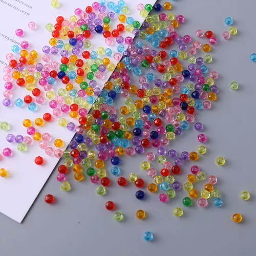 Прозрачная акриловая машинка, колесо, бусины, ожерелье, аксессуар, 4mm