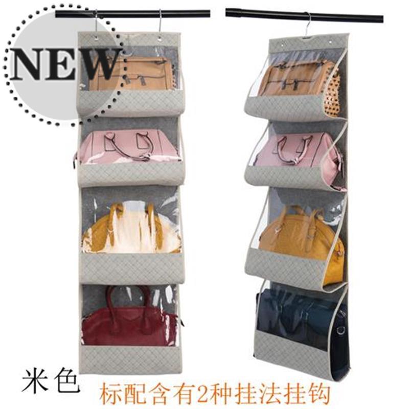 n door rear cabinet next to bag dust-proof bag hanging bag wall day type hanging bag debater transparent cashier bag for placing leather bag