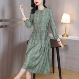 Осеннее платье, корсет для матери, юбка, большой размер, в цветочек, 2025 года, в западном стиле