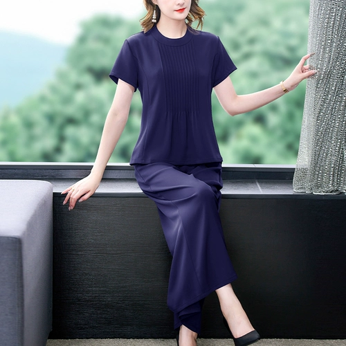 Летний шелковый комплект для отдыха для матери, большой размер