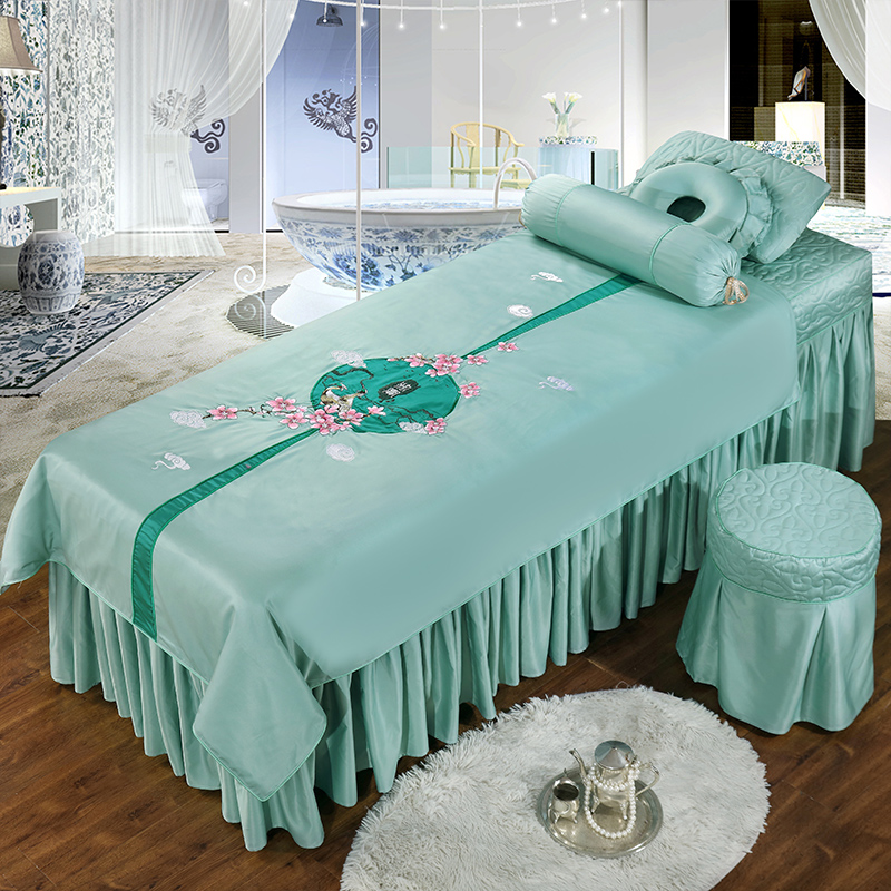 Beauty bed Bed Cover Four Pieces Upscale Lavish Massage Beauty Salon Special with Hole Bed Cover Minima Bed supplies