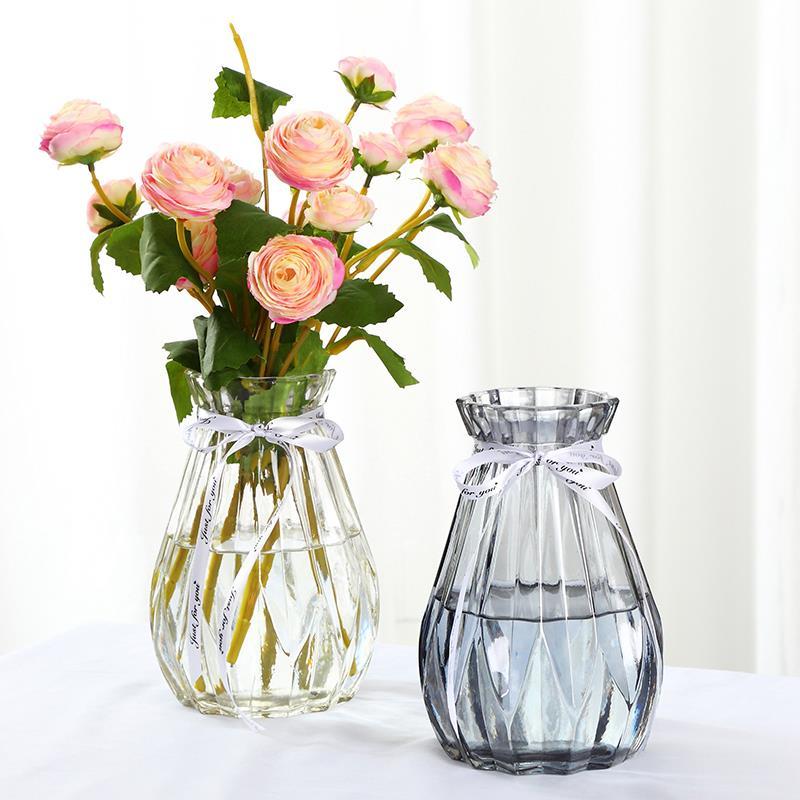 Flower arranging transparent glass home furnishing articles hydroponic dried flowers of northern new sitting room adornment small pure and fresh and large vases, pottery and porcelain