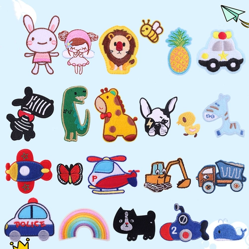 Самоклеющаяся модная мультяшная обувь, пуховик, декор, с вышивкой