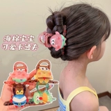 Поролоновая детская милая заколка-крабик, летний мультяшный хвостик, акула, безвредная заколка для волос, шпильки для волос, аксессуар для волос, не повреждает волосы, в корейском стиле