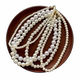 Elegant children's white pearl necklace for girls