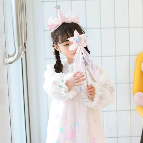 Наряд маленькой принцессы, тиара, шпильки для волос, ободок, волшебная палочка, детский аксессуар для волос