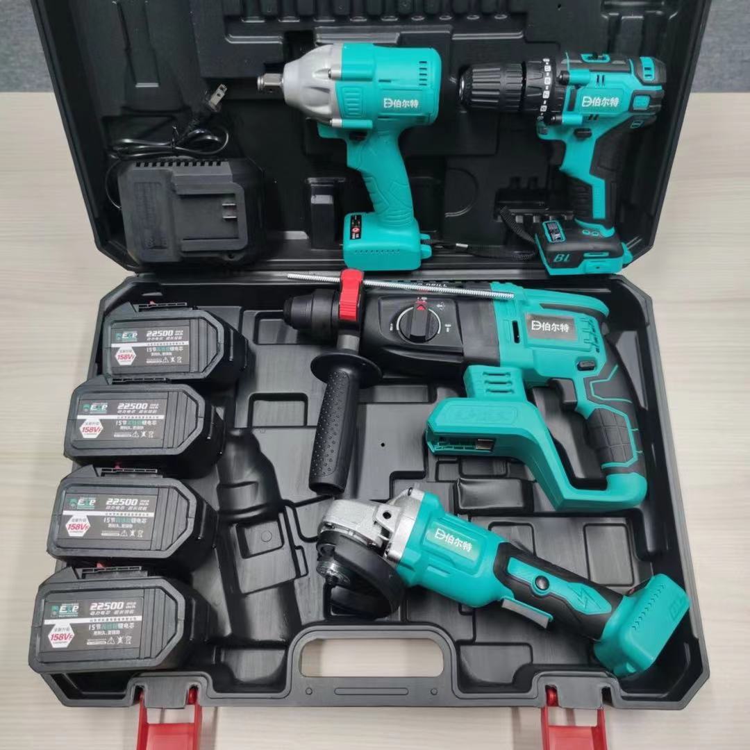 Burt 15-cell battery brushless rechargeable hammer drill impact drill lithium battery angle grinder electric drill wrench flashlight battery universal