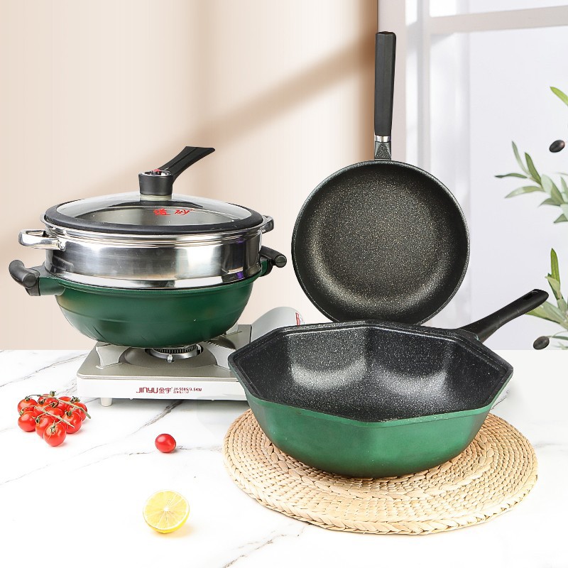 German net red anise pan frying pan without dipping into the pan complete boiler suit Home Medical Stone Flat Bottom Pan