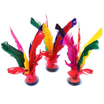Shuttlecock adult fitness training resistant shuttlecock color 5-piece goose feather elementary school students kindergarten children 5-color large flower shuttlecock