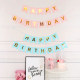 Hot stamping pull flag birthday party scene background wall decoration layout pull flag bunting banner horizontal banner pennant decoration