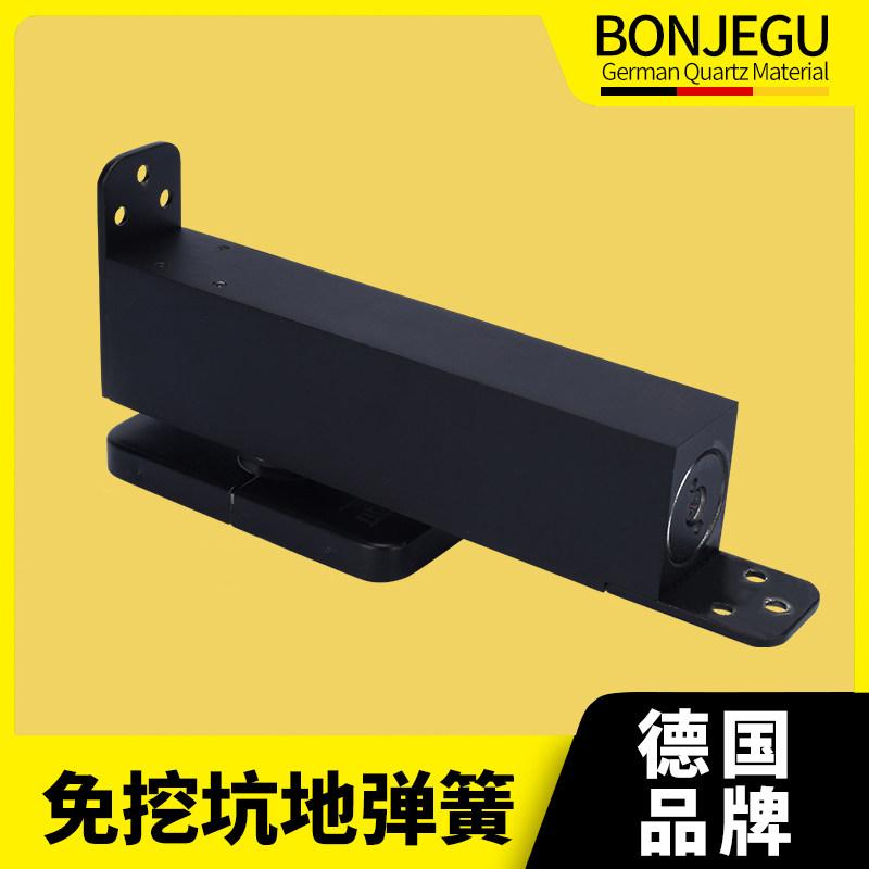 German state jiegu dig-free wooden door spring automatic door closer metal door hidden spring hidden mute black