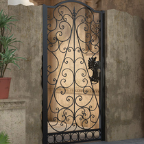 Eurostyle Outdoor Fence Door Small Gate Iron Door Open Cell Custom Villa Iron Art Courtyard Door gate Country Garden