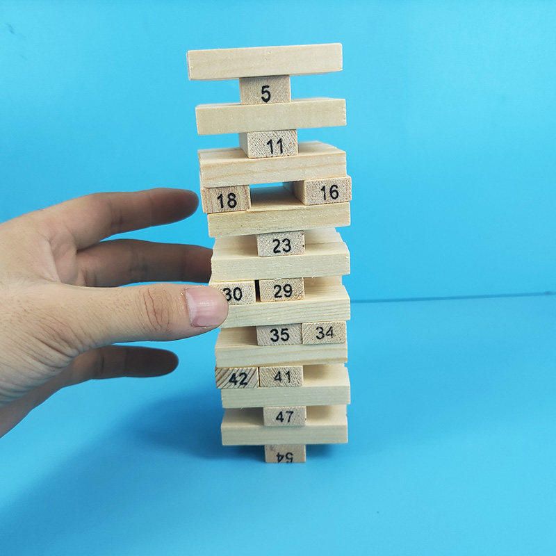 Stack of laminated music digital laminated top laminated kettle bottom pumping wood block children Puzzle Toy Tabletop Game