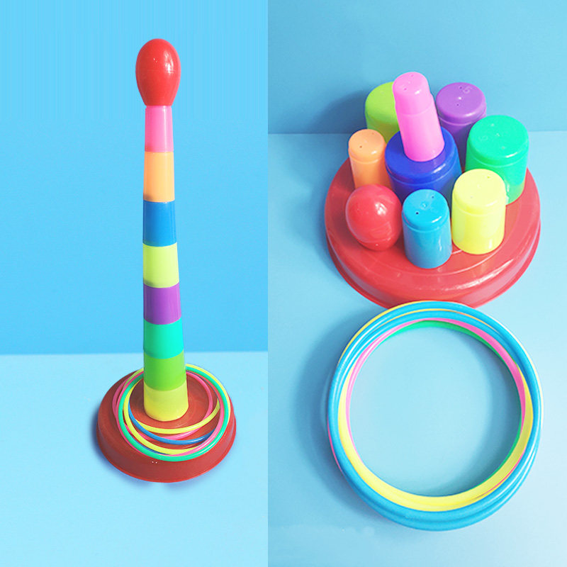Baby children's kindergarten ring ring parent-child game boys and girls stacking cup ring throwing ring indoor educational toys