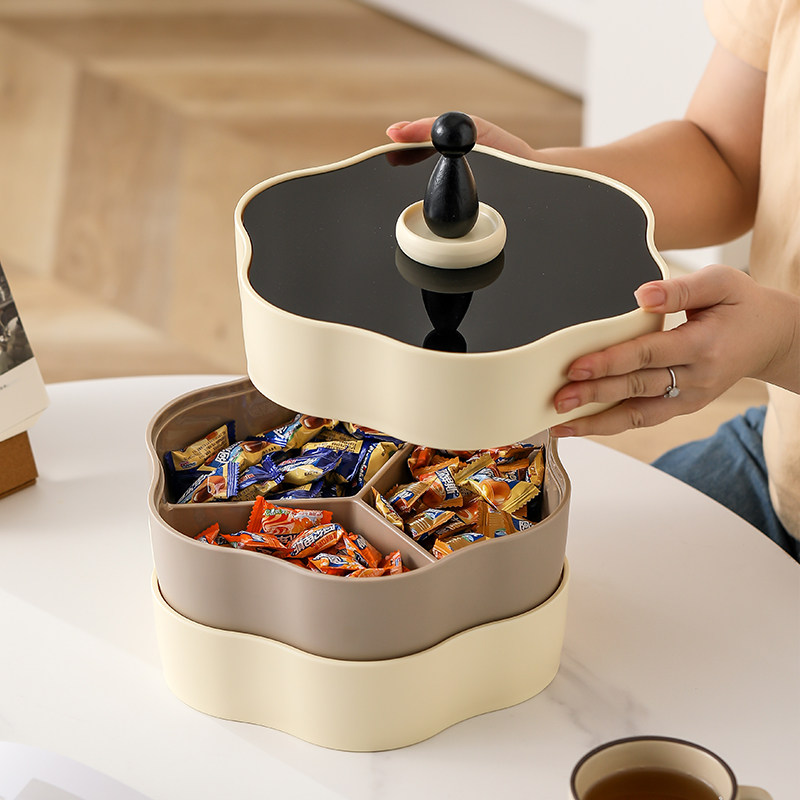 Medieval Cream Dried Fruit Pan DOUBLE ROOM LIVING ROOM LIGHT EXTRAVAGANT UPSCALE HOME NEW YEAR CANDY SNACKS NUT CONTAINING BOX -TAOBAO