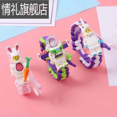 Ткань для влюбленных, плетеный аксессуар, мультяшный браслет, простой и элегантный дизайн