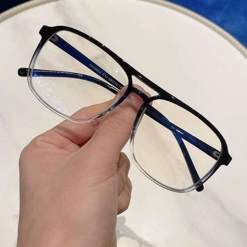 Очки-авиаторы в стиле ретро с двойными лучами для близоруких женщин с большими лицами, утягивающие прозрачную оправу для глаз для мужчин, которые могут быть оснащены степенями