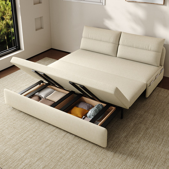 GREMOR2025 nuevo sofá cama plegable de doble uso estilo crema de 1,2 m para apartamento pequeño, moderno y sencillo, plegable, push-pull