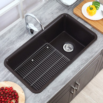 Kohler Kitchen Thickened Large Single Sink Undercounter Kitchen Basin (Black Stone) (Contact customer service to enjoy exclusive discount)